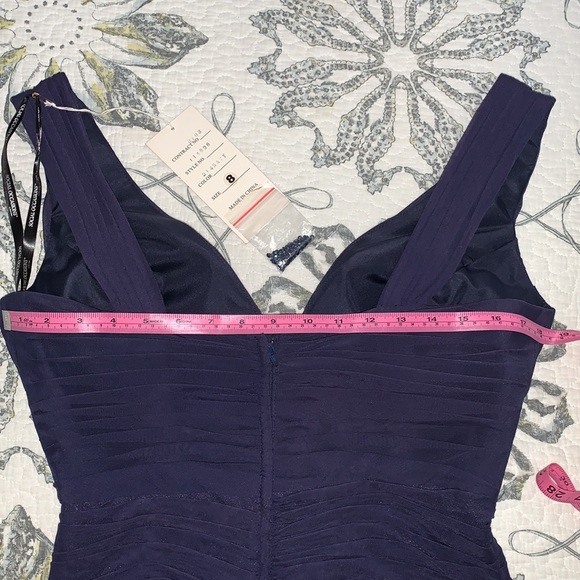 Mon Cheri Navy Blue Cocktail Dress Size 8 - Picture 5 of 6